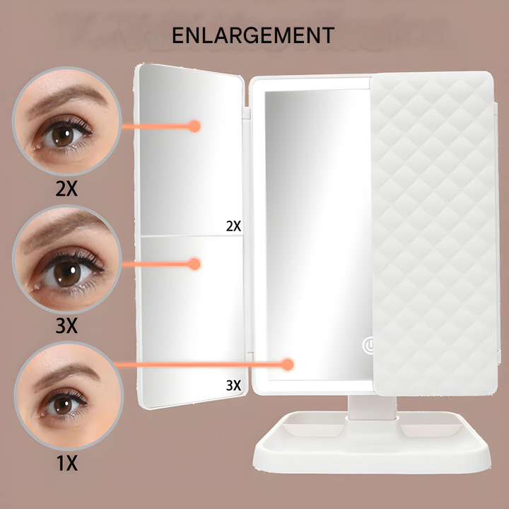 Clara | LED Makeup Mirror with Triple Lighting