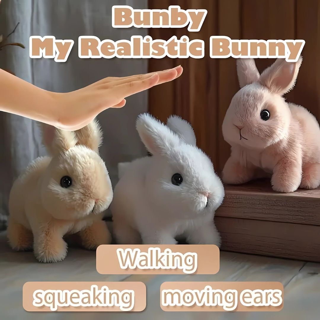 Realistic Plush Bunny | Gentle Interactive Toy