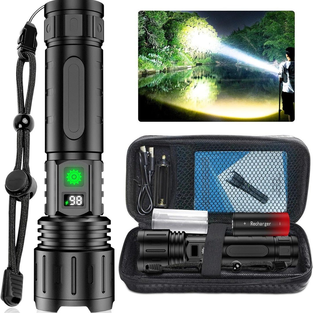 LumaBeam – 100,000 Lumen Rechargeable LED Flashlight with Power Bank