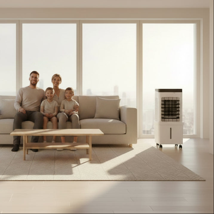 NOVACOOL | 3-in-1 mobiler Luftkühler, Ventilator & Luftbefeuchter  