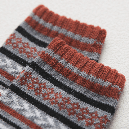 Nordic Winter Socks | Scandinavian Pattern Wool Blend