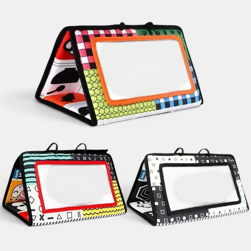 Baby Sensory Book with Mirror and High-Contrast Patterns