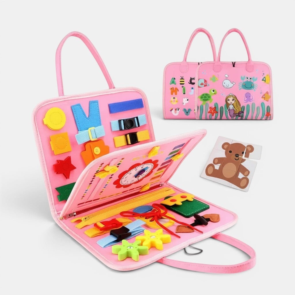 Montessori Felt Busy Board for Toddlers, Ages 1+