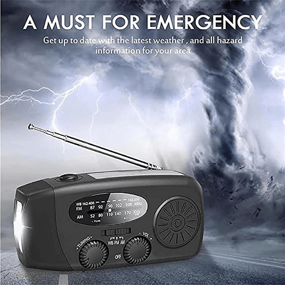 Travel-Friendly Multi-Function Wind-Up Radio