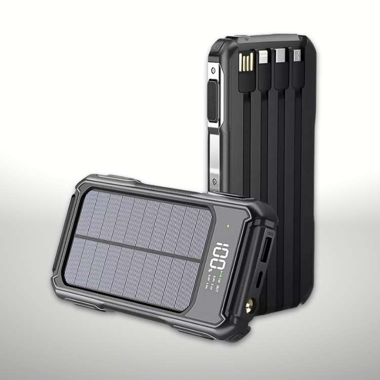 200,000mAh Solar Power Bank – PowerFlex Portable Outdoor Charger