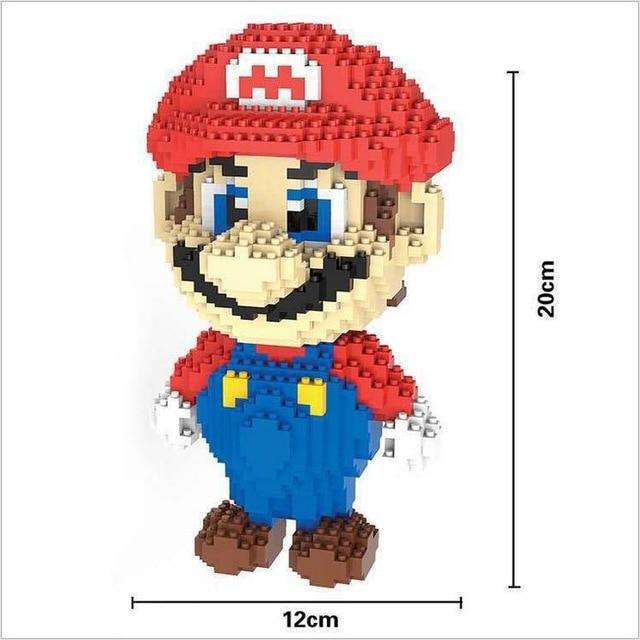 Red Plumber Building Block Set, 2,000 Pieces