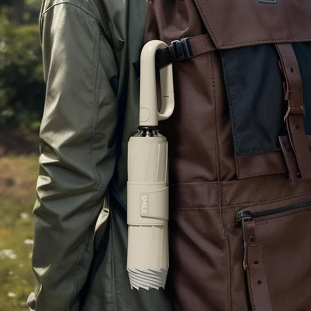 Windproof Space-Saving Umbrella | Reflective Travel Design