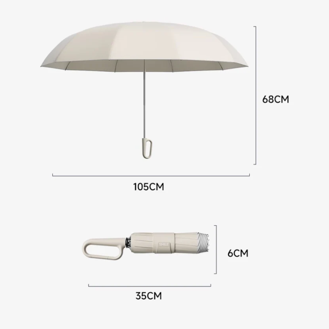 Windproof Space-Saving Umbrella | Reflective Travel Design