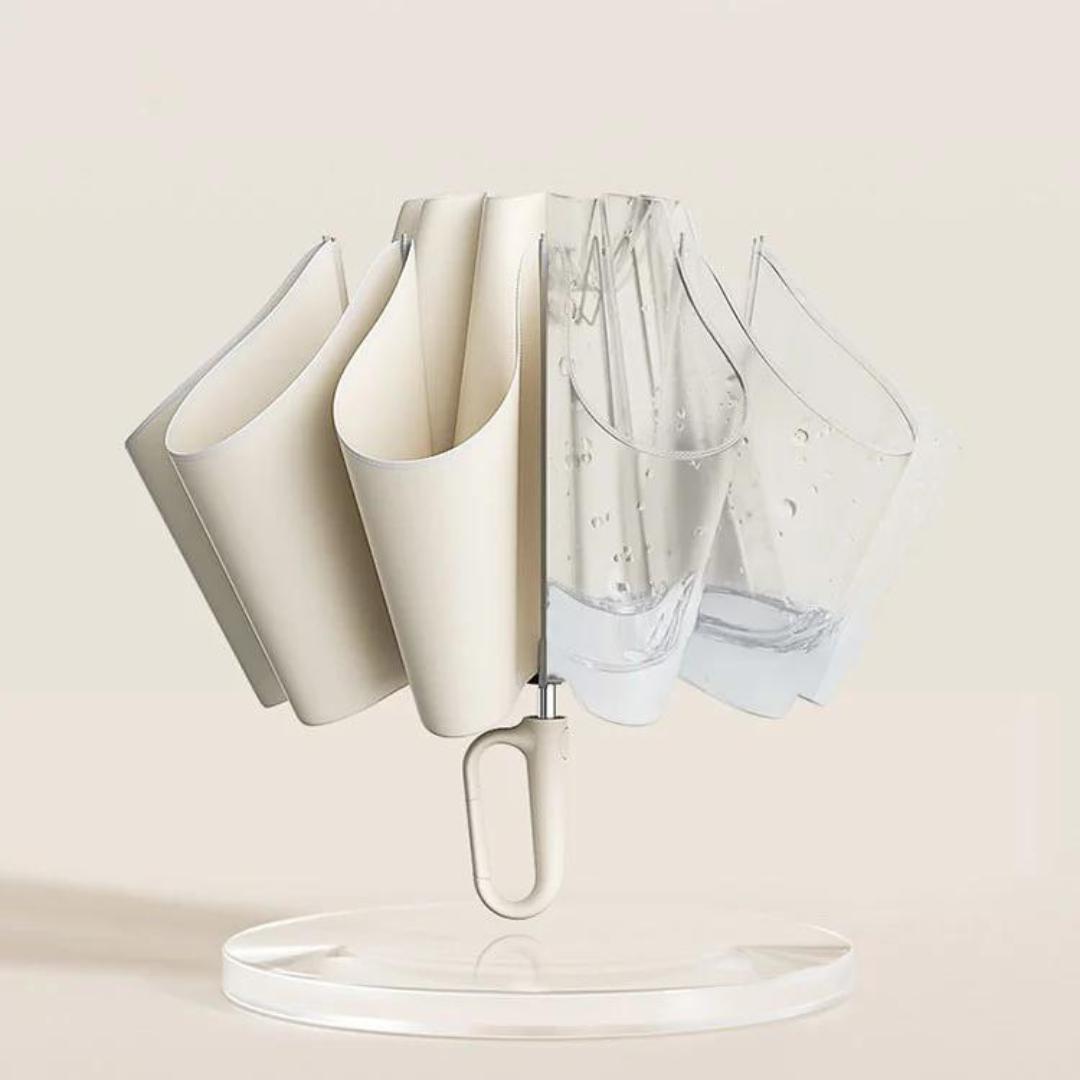 Windproof Space-Saving Umbrella | Reflective Travel Design