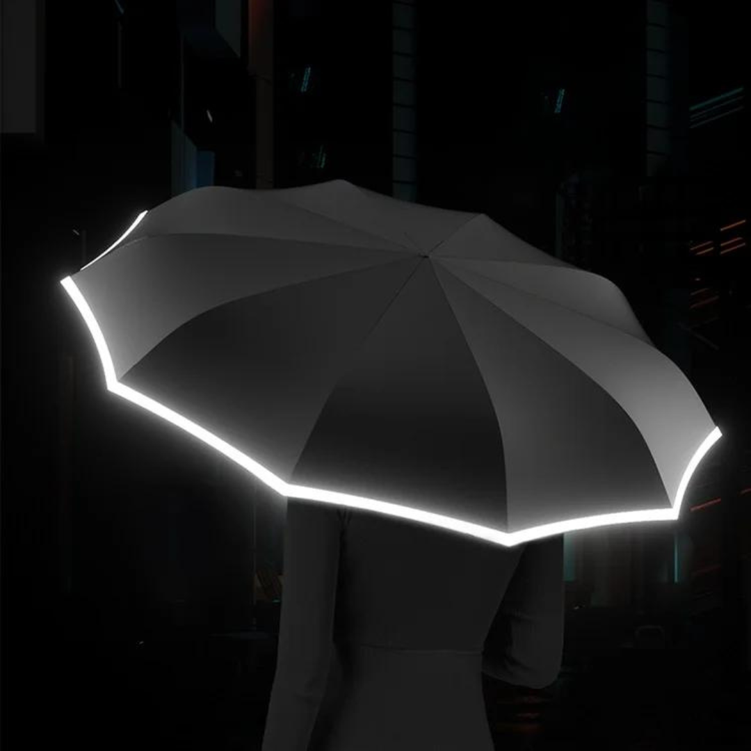 Windproof Space-Saving Umbrella | Reflective Travel Design