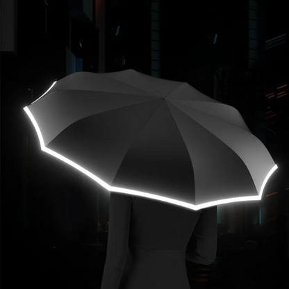 Windproof Space-Saving Umbrella | Reflective Travel Design