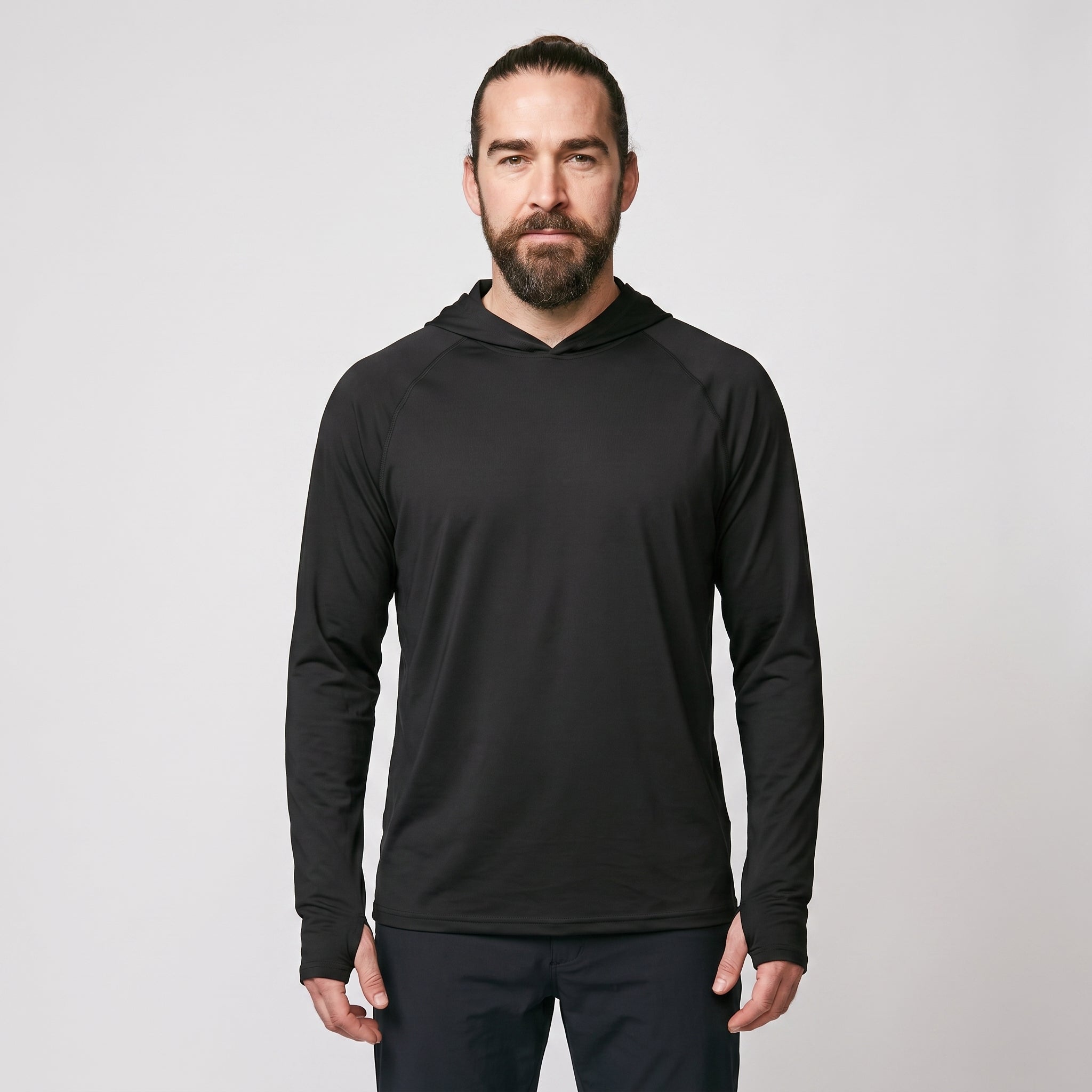 Men’s UPF 50+ Sun Hoodie – Quick-Dry Hiking & Fishing Top with Thumb Loops