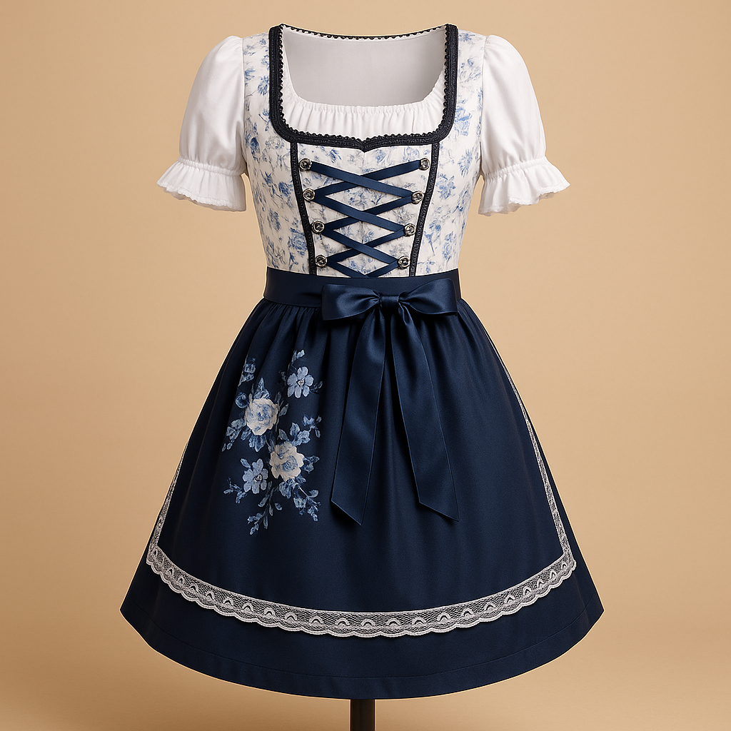 Robe d’Oktoberfest pour femmes de style traditionnel avec motif floral