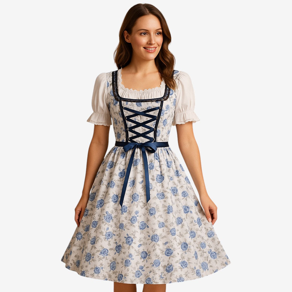 Robe d’Oktoberfest pour femmes de style traditionnel avec motif floral