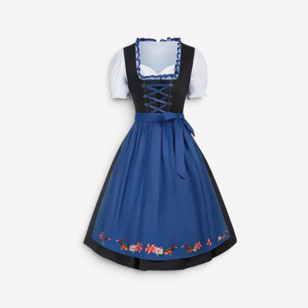 Dirndlkleid für Damen im traditionellen Stil mit Schürze