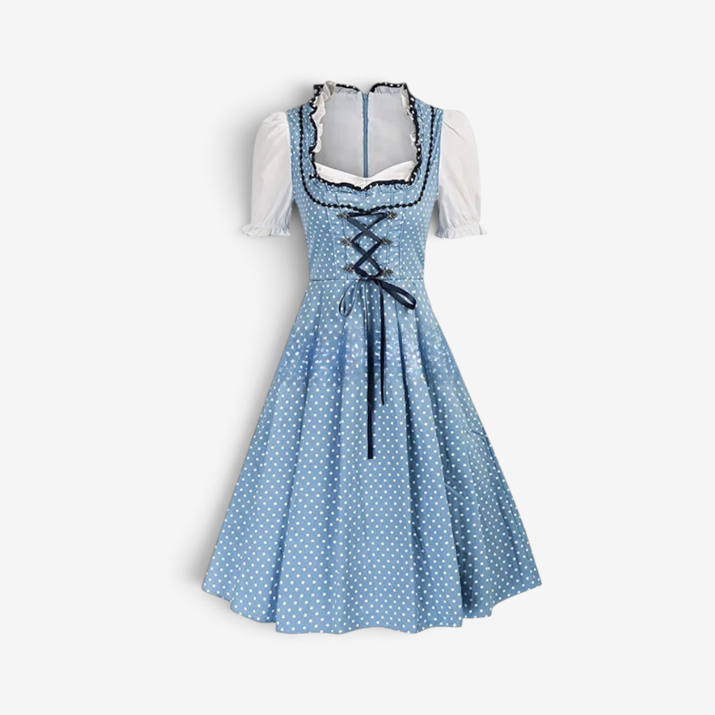 Dirndlkleid für Damen im traditionellen Stil mit Schürze