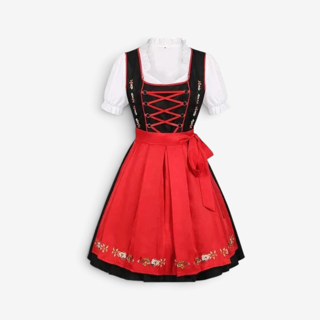 Dirndlkleid für Damen im traditionellen Stil mit Schürze